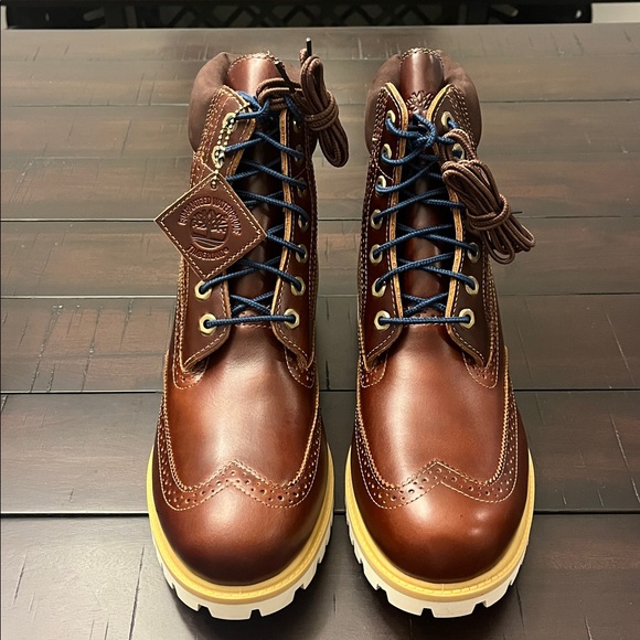 Timberland 6” Premium Brogue Boots Limited Edition Brown new Mens Size 9 main image 4